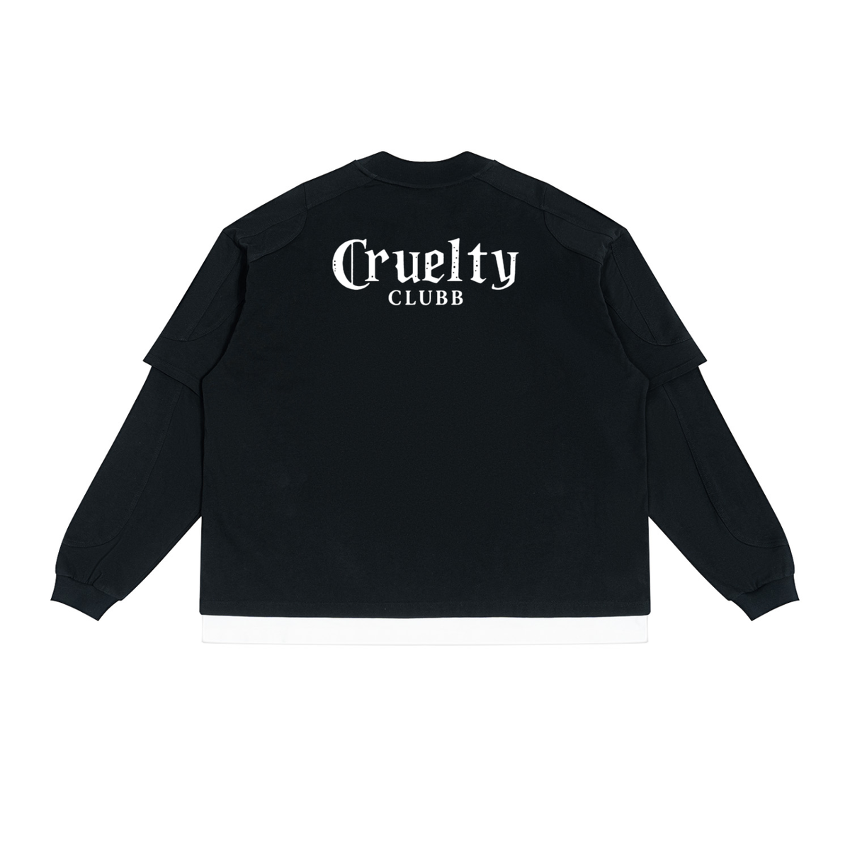Cruelty Clubb Unisex Paneled Layer Color Block T-Shirt