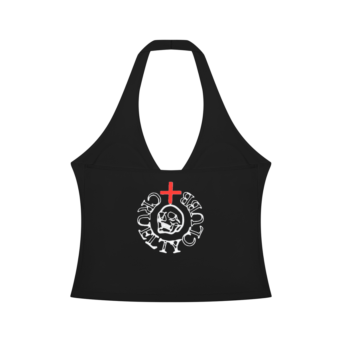 Cruelty Clubb Women’s Ruched Halter Yoga Tank Top
