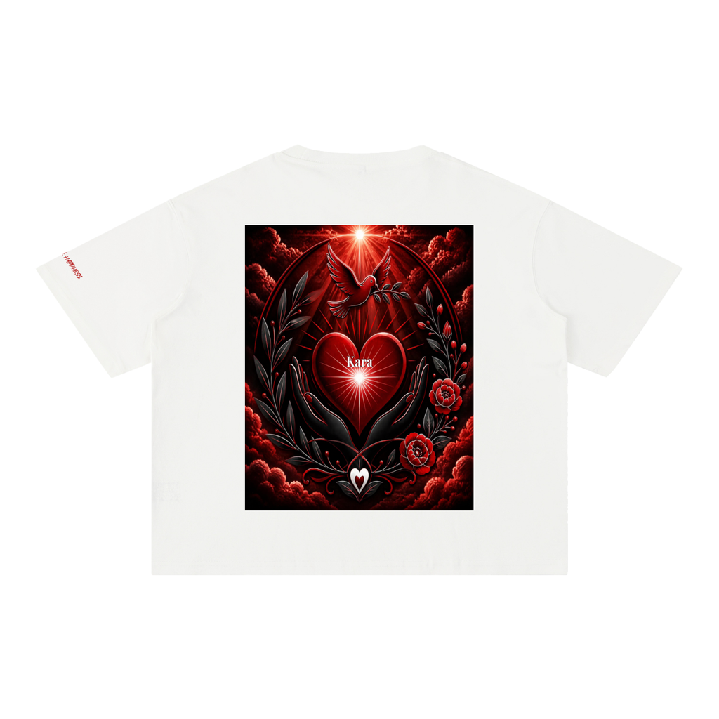 Cruelty Clubb Kara’s Heart Mineral Wash Boxy Cotton T-Shirt