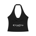 Cruelty Clubb Women’s Ruched Halter Yoga Tank Top
