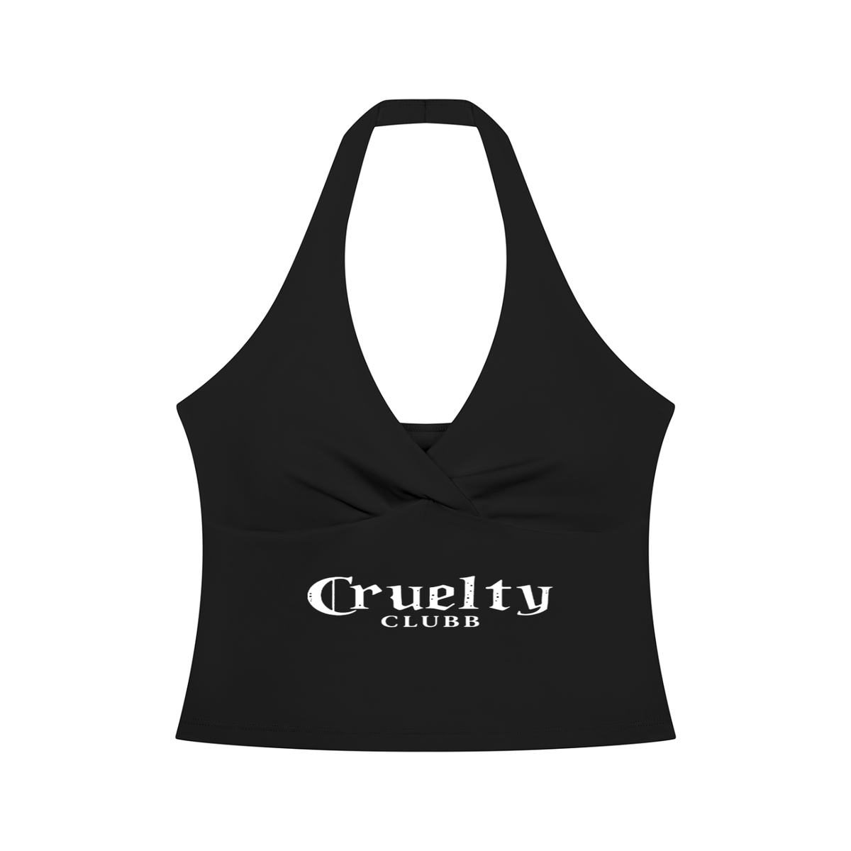 Cruelty Clubb Women’s Ruched Halter Yoga Tank Top