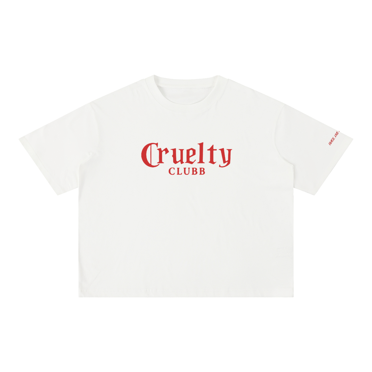 Cruelty Clubb Kara’s Heart Mineral Wash Boxy Cotton T-Shirt