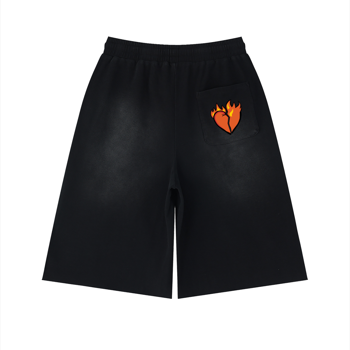 Cruelty Clubb Double Cruel Unisex Sunfade Raw Edge Shorts